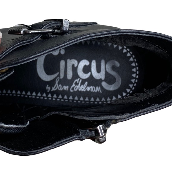 Circus by Sam Edelman Boots Black Leather with Cow Print Fur Reese Leopard 6.5 - Picture 12 of 14